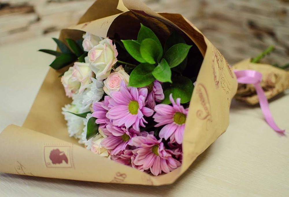 Букет цветов из: Розы и Хризантемы в Орудьево