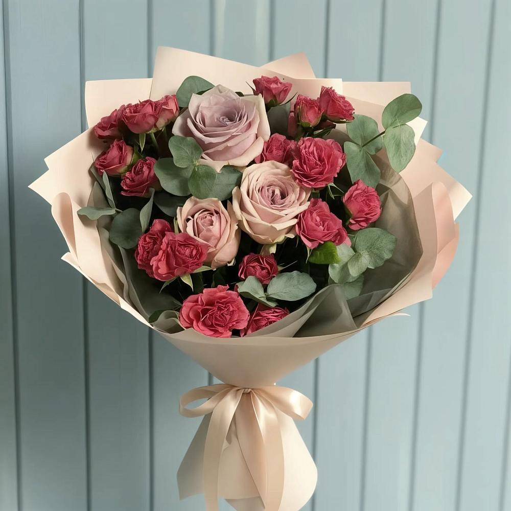 Букет цветов из: Гвоздики и Розы в Орудьево