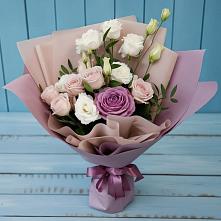 Букет цветов из:  Розы и Лизиантусы в Орудьево