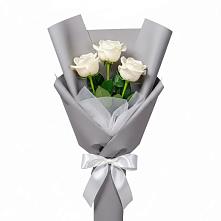Букет 3 белые розы #REPLACE_PRED# Орудьево