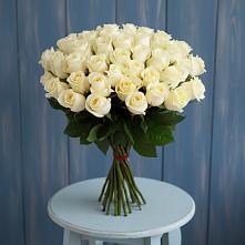 Букет 51 Белая роза Эдлесс Лав в Орудьево