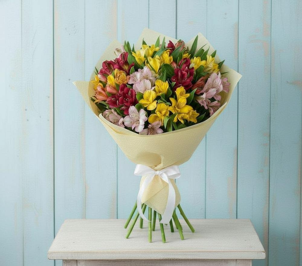 Букет цветов из: Альстромерии в Орудьево