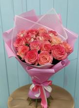 Букет 15 Розовых роз Равель в Орудьево