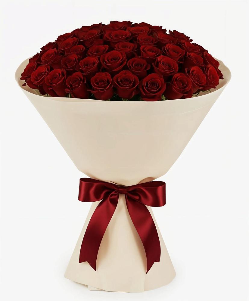 Букет 101 Бордовая роза Блэк Бакарра в Орудьево